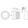 Polished round ribbed insert [277] (085205569903)