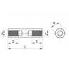 Hex spacer F/F metal [301-m] (301320041152)